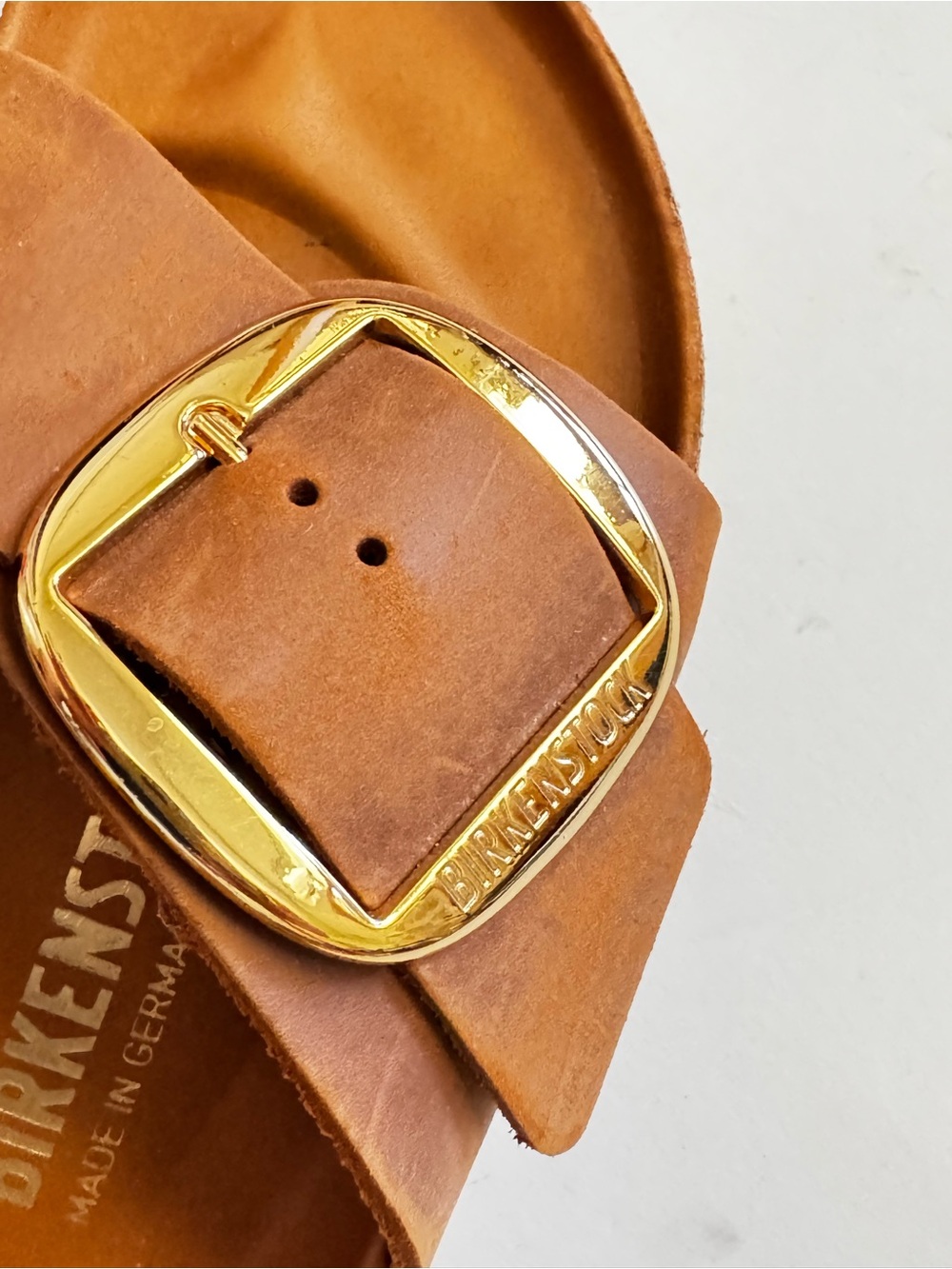 Birkenstock Tan Madrid Big Buckle Slide Sandals size 40 - Picture 6 of 8